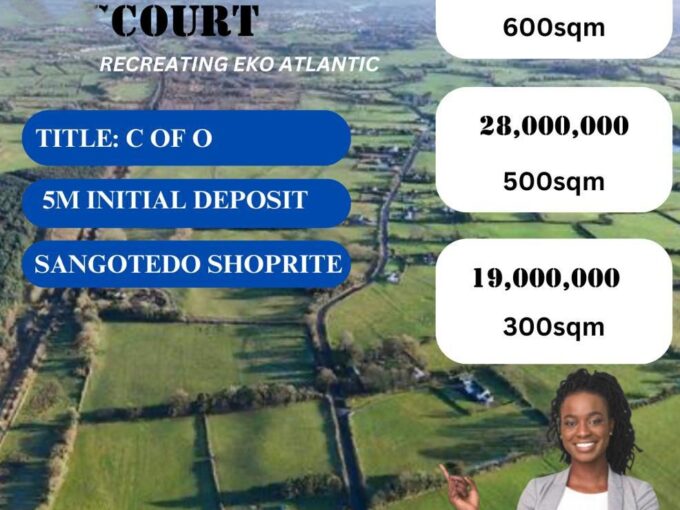 AFFORDABLE LAND AT EXCELLENCE COURT, MONASTERY ROAD, SANGOTEDO, LAGOS
